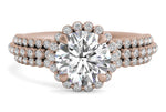 Jocelyn Round Cut Lab Grown Diamond 18Kt Rose Gold Engagement Ring