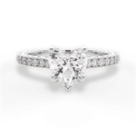 Gilda Heart Cut Lab Grown Diamond 18Kt White Gold Engagement Ring
