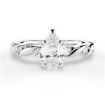 Emma Pear Cut Lab Grown Diamond 18Kt White Gold Engagement Ring