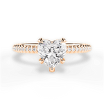 Helen Heart Cut Lab Grown Diamond 18Kt Rose Gold Engagement Ring