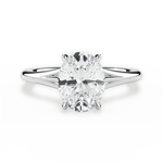 Anita Oval Cut Lab Grown Diamond Platinum Engagement Ring