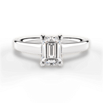 Ariana Emerald Cut Lab Grown Diamond Platinum Engagement Ring
