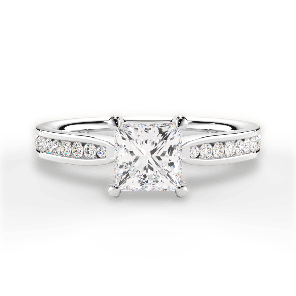 Katelyn Princess Cut Lab Grown Diamond 14Kt White Gold Engagement Ring