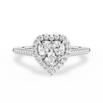 Jeanne Heart Cut Lab Grown Diamond Platinum Engagement Ring