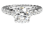 Jillian Round Cut Lab Grown Diamond Platinum Engagement Ring