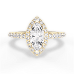 Kathleen Marquise Cut Lab Grown Diamond 18Kt Yellow Gold Engagement Ring