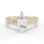 Lynn Marquise Cut Lab Grown Diamond 18Kt Yellow Gold Engagement Ring