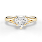 Isabel Heart Cut Lab Grown Diamond 18Kt Yellow Gold Engagement Ring