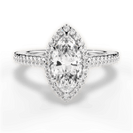 Jenny Marquise Cut Lab Grown Diamond 18Kt White Gold Engagement Ring