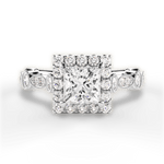Irene Princess Cut Lab Grown Diamond 14Kt White Gold Engagement Ring