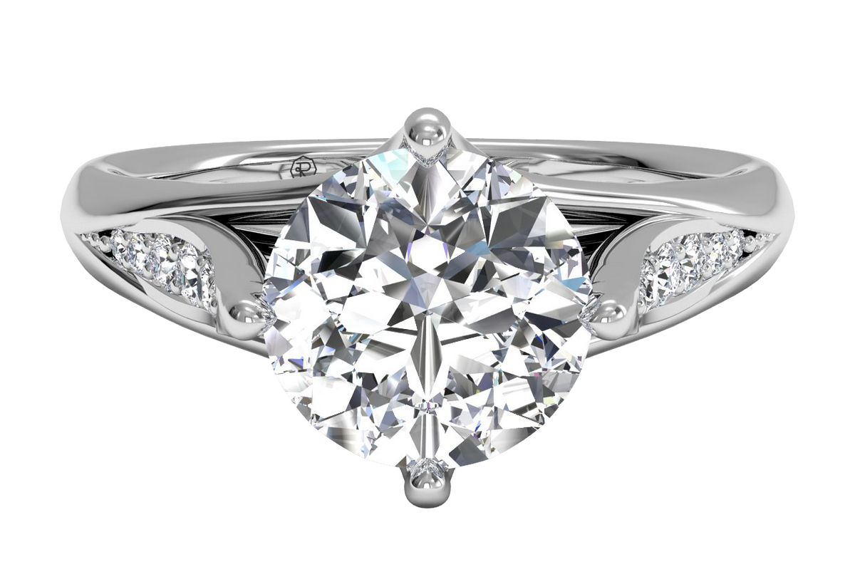 Connie Round Cut Lab Grown Diamond 14Kt White Gold Engagement Ring