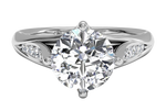 Connie Round Cut Lab Grown Diamond 14Kt White Gold Engagement Ring