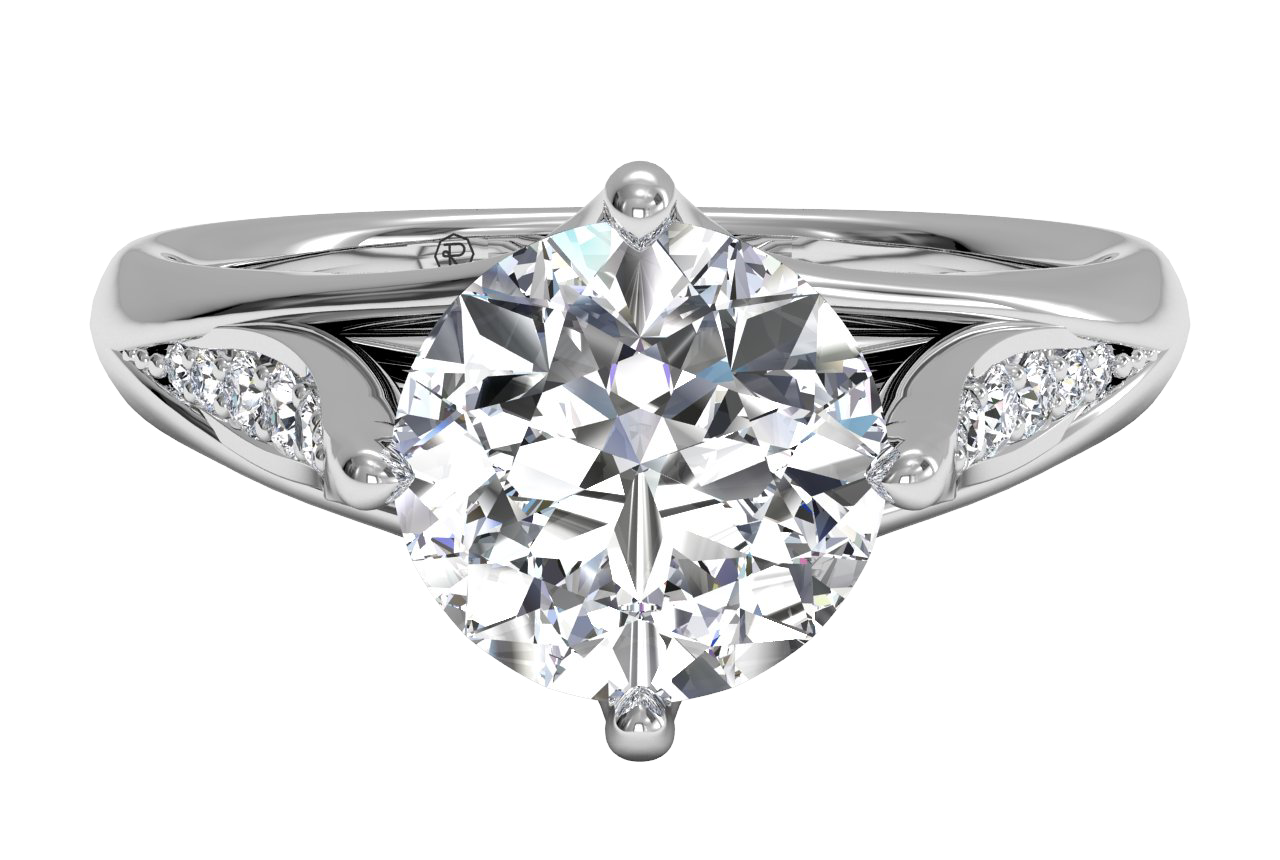 Connie Round Cut Lab Grown Diamond 14Kt White Gold Engagement Ring