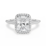 Jeanne Radiant Cut Lab Grown Diamond 18Kt White Gold Engagement Ring