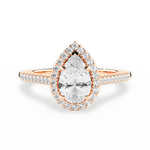 Jeanne Pear Cut Lab Grown Diamond 18Kt Rose Gold Engagement Ring