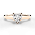 Ariana Heart Cut Lab Grown Diamond 18Kt Rose Gold Engagement Ring