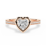 Deanna Heart Cut Lab Grown Diamond 18Kt Rose Gold Engagement Ring