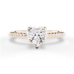 Giselle Heart Cut Lab Grown Diamond 18Kt Rose Gold Engagement Ring
