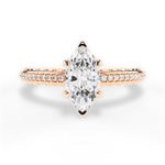 Caroline Marquise Cut Lab Grown Diamond 18Kt Rose Gold Engagement Ring