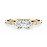 Diane Marquise Cut Lab Grown Diamond 18Kt Yellow Gold Engagement Ring