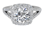 Kelly Round Cut Lab Grown Diamond Platinum Engagement Ring