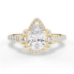 Joyce Pear Cut Lab Grown Diamond 18Kt Yellow Gold Engagement Ring