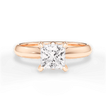 Diana Princess Cut Lab Grown Diamond 18Kt Rose Gold Engagement Ring