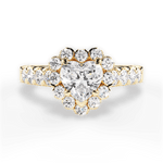 Lacey Heart Cut Lab Grown Diamond 18Kt Yellow Gold Engagement Ring