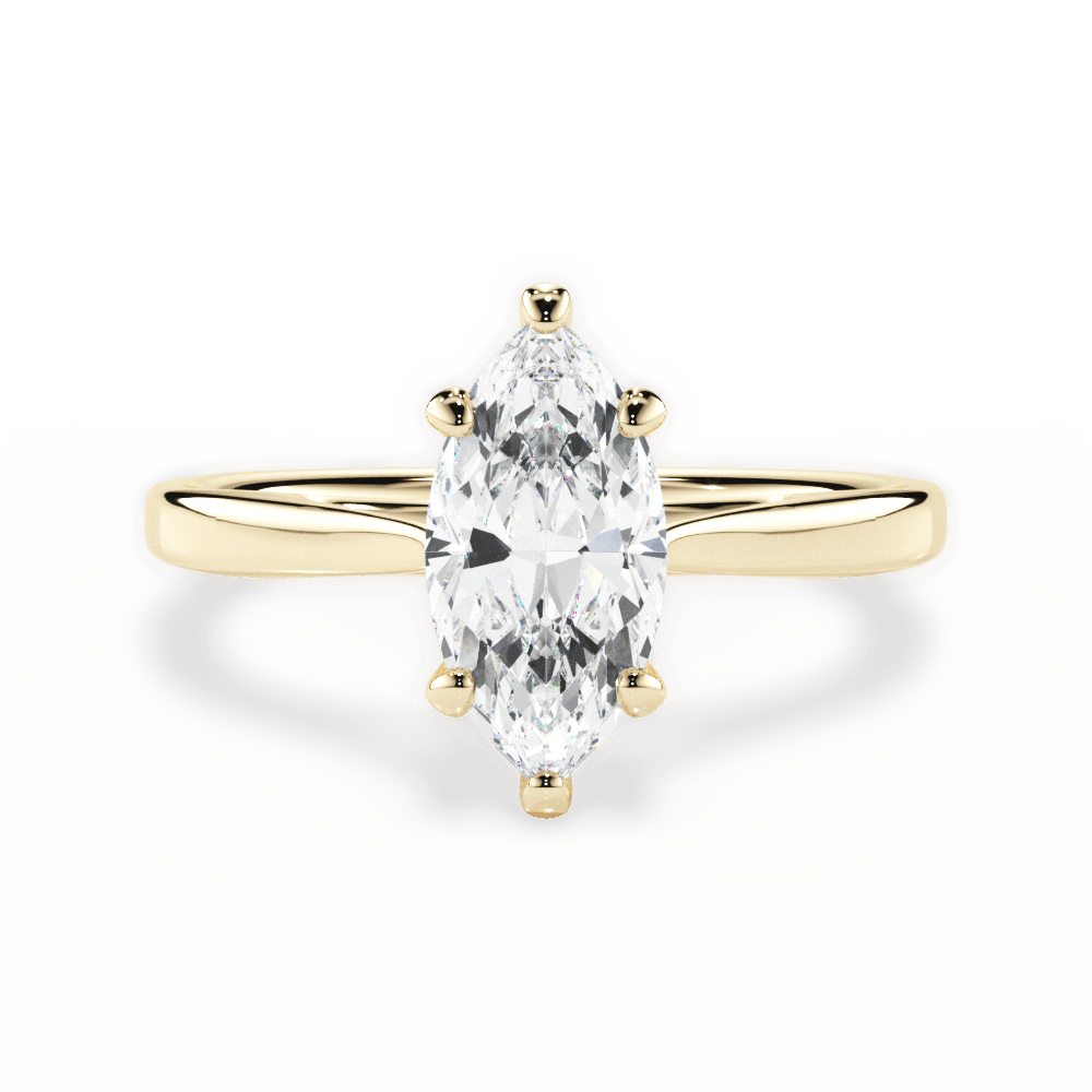 Angie Marquise Cut Lab Grown Diamond 18Kt Yellow Gold Engagement Ring