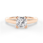 Courtney Cushion Cut Lab Grown Diamond 18Kt Rose Gold Engagement Ring