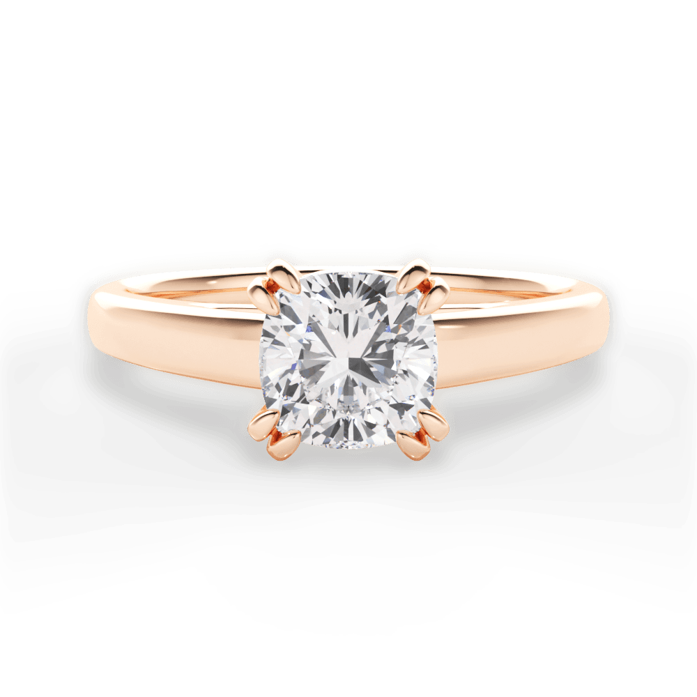 Courtney Cushion Cut Lab Grown Diamond 18Kt Rose Gold Engagement Ring