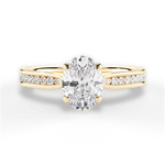 Katelyn Oval Cut Lab Grown Diamond 18Kt Yellow Gold Engagement Ring