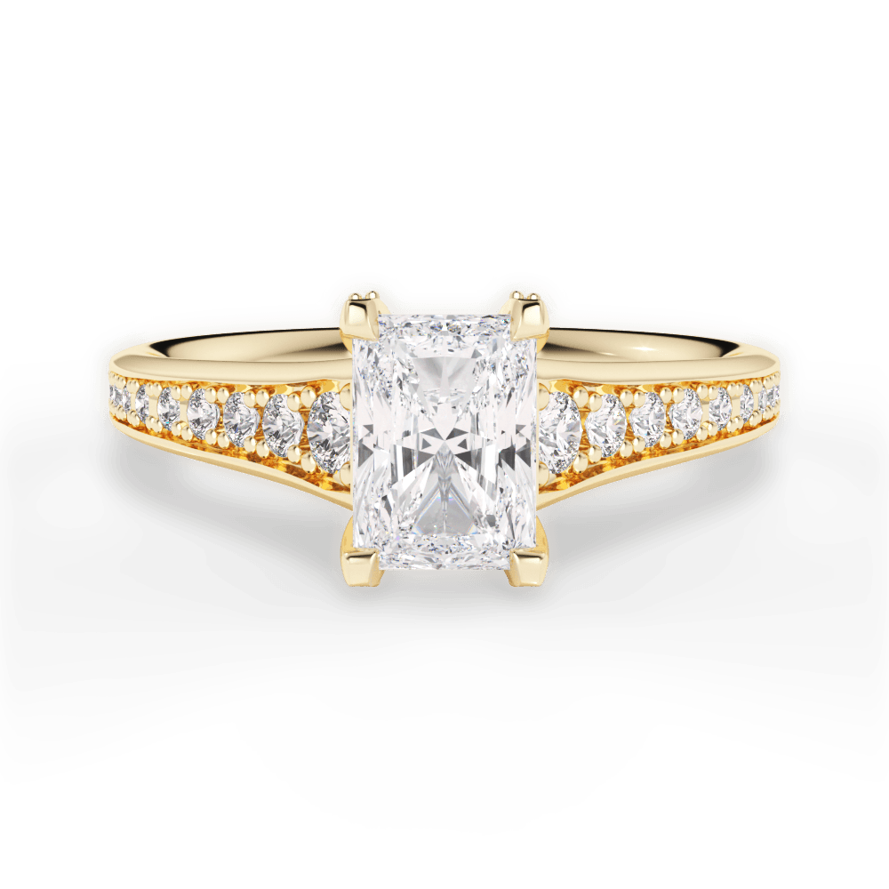 Leslie Radiant Cut Lab Grown Diamond 18Kt Yellow Gold Engagement Ring
