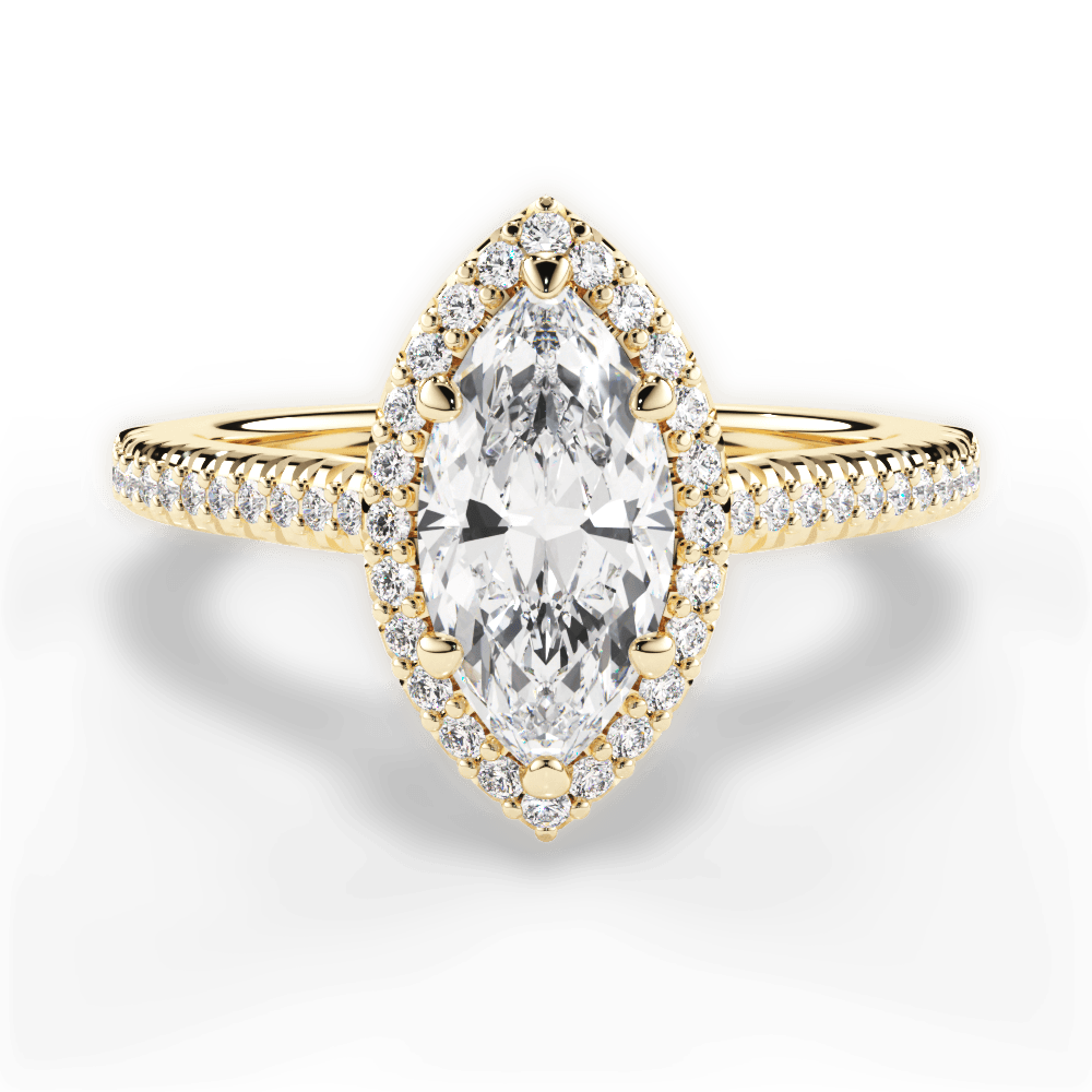 Jenny Marquise Cut Lab Grown Diamond 18Kt Yellow Gold Engagement Ring