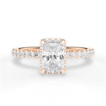 Isabella Radiant Cut Lab Grown Diamond 18Kt Rose Gold Engagement Ring