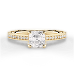 Donna Asscher Cut Lab Grown Diamond 18Kt Yellow Gold Engagement Ring