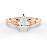 Geraldine Pear Cut Lab Grown Diamond 18Kt Rose Gold Engagement Ring