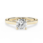 Angie Cushion Cut Lab Grown Diamond 18Kt Yellow Gold Engagement Ring