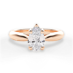 Dolores Pear Cut Lab Grown Diamond 18Kt Rose Gold Engagement Ring