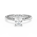Chloe Radiant Cut Lab Grown Diamond Platinum Engagement Ring