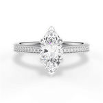 Janet Marquise Cut Lab Grown Diamond Platinum Engagement Ring