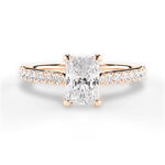 Frances Radiant Cut Lab Grown Diamond 18Kt Rose Gold Engagement Ring