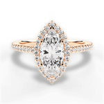 Joanne Marquise Cut Lab Grown Diamond 18Kt Rose Gold Engagement Ring