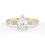Gail Pear Cut Lab Grown Diamond 18Kt Yellow Gold Engagement Ring