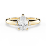 Florence Pear Cut Lab Grown Diamond 18Kt Yellow Gold Engagement Ring