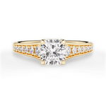 Leslie Cushion Cut Lab Grown Diamond 18Kt Yellow Gold Engagement Ring