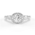 Kara Oval Cut Lab Grown Diamond 18Kt White Gold Engagement Ring