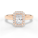 Fiona Radiant Cut Lab Grown Diamond 18Kt Rose Gold Engagement Ring