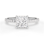 Isabella Princess Cut Lab Grown Diamond Platinum Engagement Ring