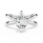 Ada Marquise Cut Lab Grown Diamond 18Kt White Gold Engagement Ring